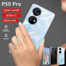 

Global Version Smartphone P50 Pro 5G 16GB+1TB 7.3Inch Unlock Mobile Phone Dual SIM Face ID 6800mAh Qualcomm 888 Cellphone