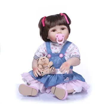 

22 Inches Cute Plastic Girl Reborn Baby Doll with Full Clothing - Female Doll 996-1725