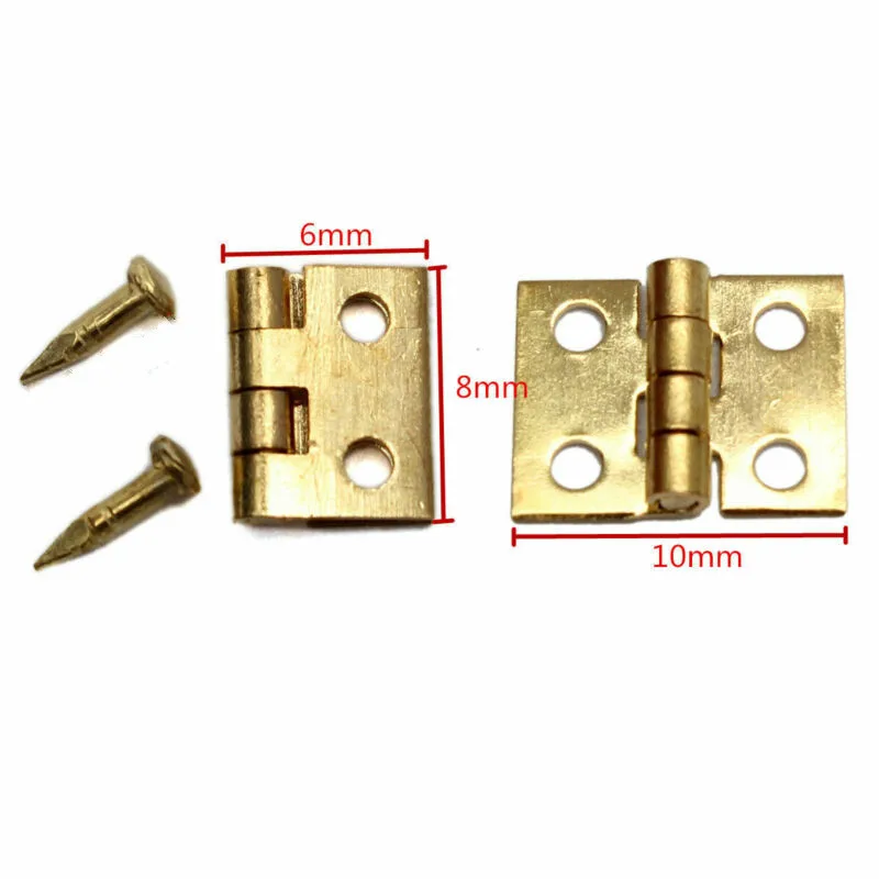 thumbnail image 2 of 20pcs Dollhouse Mini Hinges Hardware Miniature 1 2 of 11