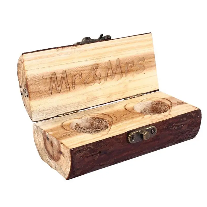 

New Fashion Ring Display Box Wedding Ring Box Creative Vintage Wood Carving Romantic Ring Boxs Ring Bearer Boxs Jewelry Display