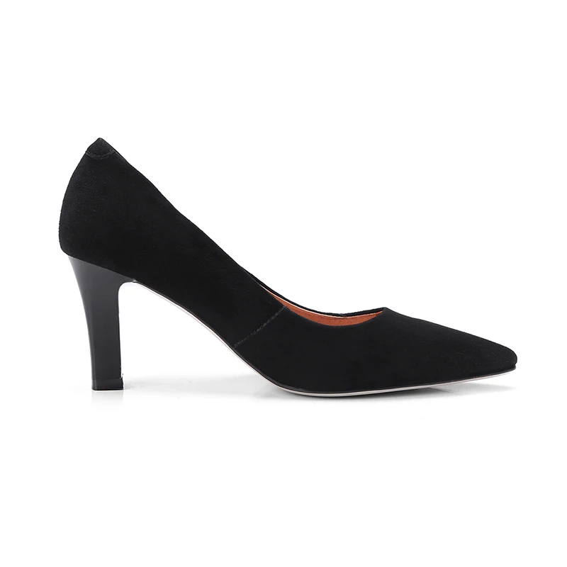Chaussures femme; Новинка года; весенние туфли на высоком каблуке; женские туфли-лодочки; классические туфли-лодочки из натуральной кожи; Офисная Женская обувь; zapatos mujer