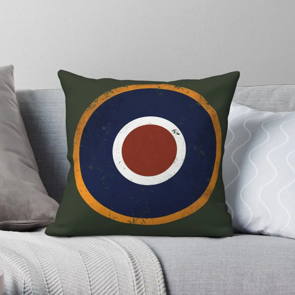 

Royal Air Force Roundel Square Pillowcase Polyester Linen Velvet Pattern Zip Decor Pillow Case Sofa Seater Cushion Case