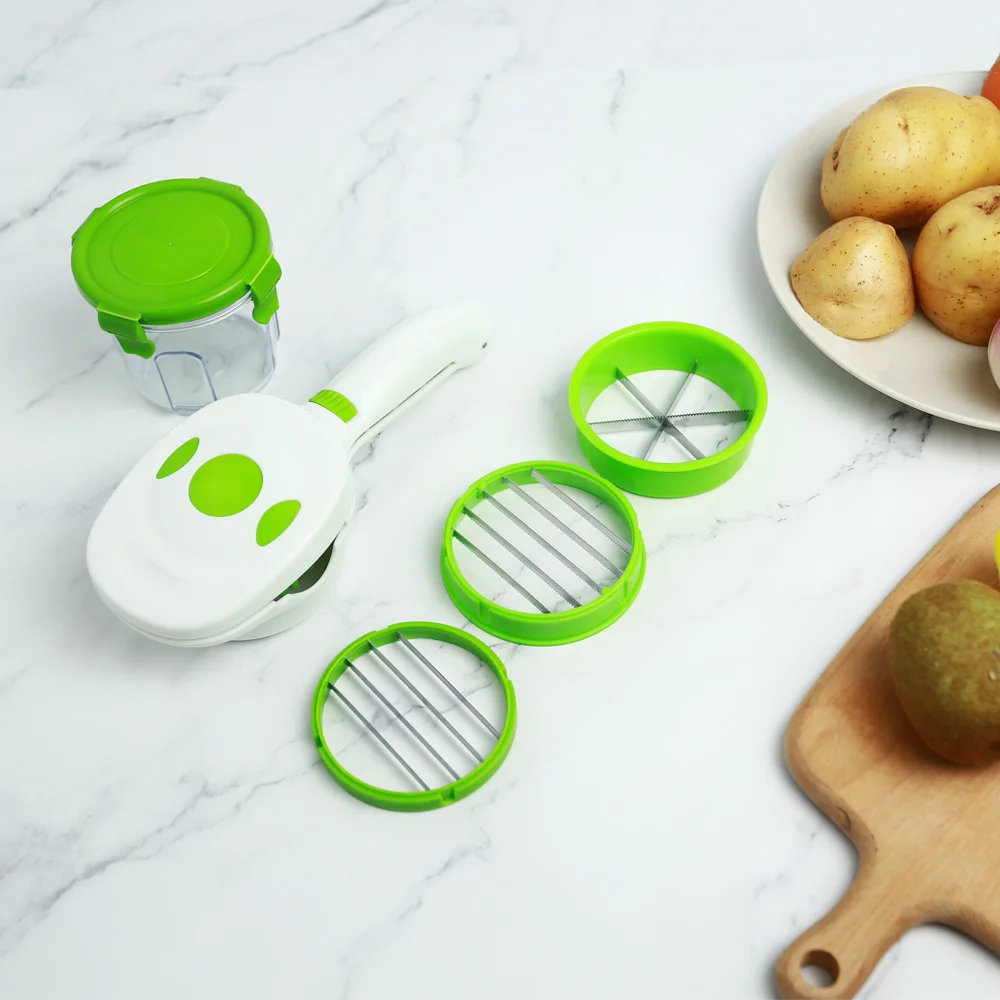 Cookware Mandoline Slicer DIY 5 in 1 Food Grade Plastics Vegetable Cutter Fruit Slicer Carrot Cheese Grater Portable