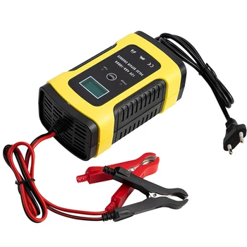 

12V 6A Intelligent Battery Charger For Auto Moto Motorcycle Lead Acid AGM Gel VRLA Accumulators 12V With Digital LCD Display