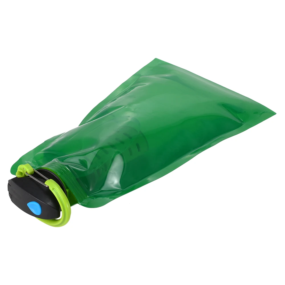 750ml BPA Free Foldable Flexible Water Filter Bag Bladder Water Filtration Bottle with Carabiner for Outdoor Emergency Survival