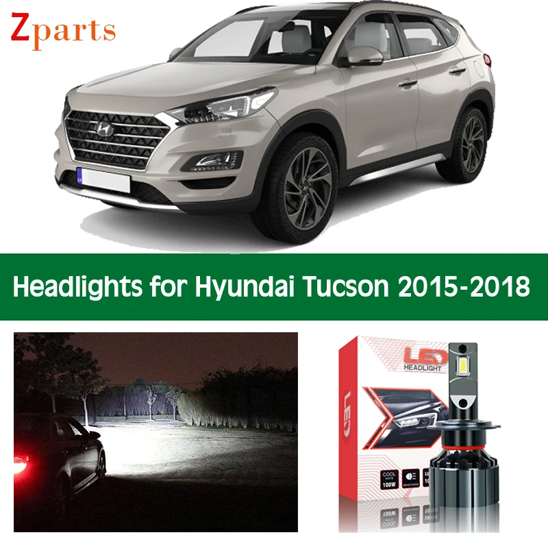 Автомобильные лампы для Hyundai Tucson 2015 2016 2017 2018 светодиодный ные фары ближнего и