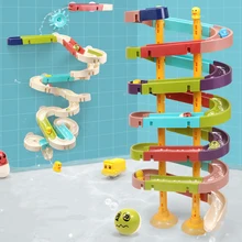 

New Baby Bath Kids Toys Rainbow Shower Pipeline Yellow Ducks Slide Tracks Bathroom Educational Water Game Toy for Children Gifts