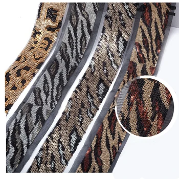 

2yards Fashion Mesh Bar Code Sequins Webbing Ribbon Tape clothing Decora Embroidered Lace Trims DIY handmade Sewing Accessories