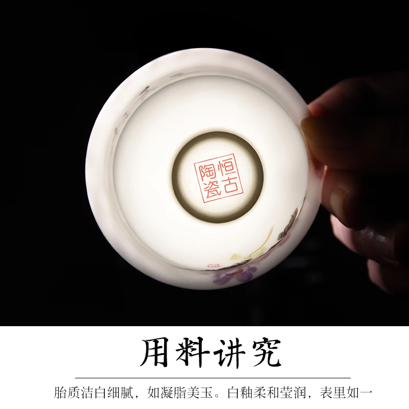 WHYOU-Mini Tea Tureen Cup of Tea, Chinese Style, High Quality Tableware, Tea Set, Kung Fu Accessories, 80ml