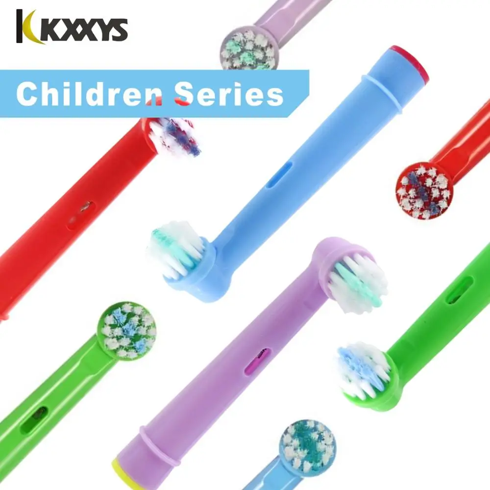 4pcs Replacement Kids Children Tooth Brush Heads For Oral B EB-10A Pro-Health Stages Electric Toothbrush Oral Care, 3D Excel royal canin oral care сухой корм для взрослых кошек для здоровья зубов 1 5 кг