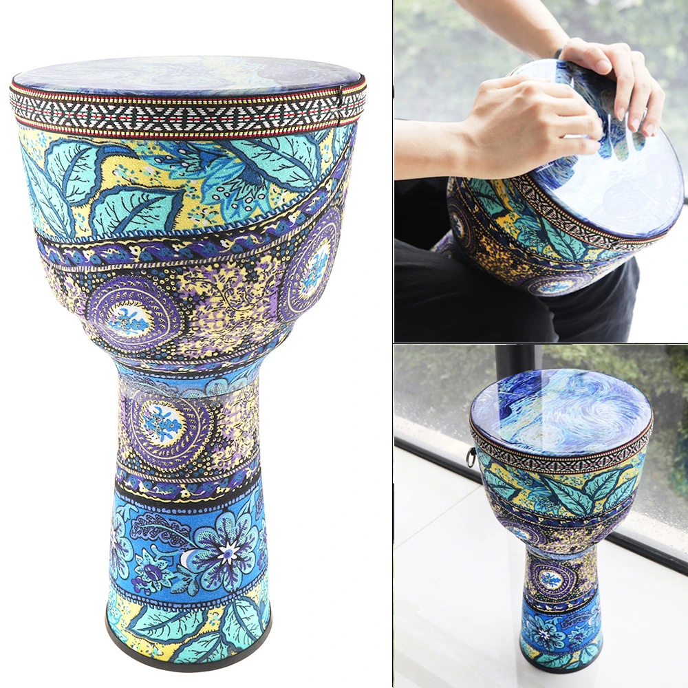 8 Inch Professional African Djembe Drum Wood Good Sound Traditional Musical Instrument