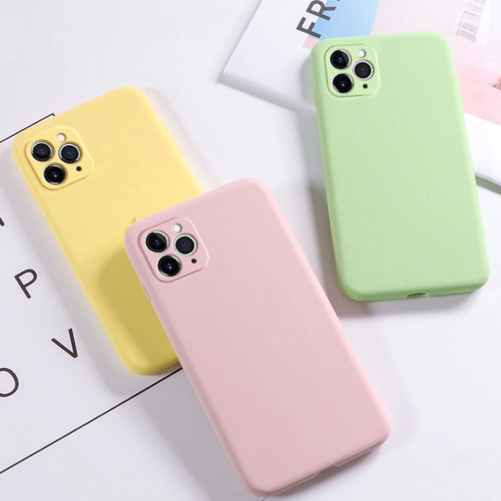 Хохлатая жидкий силиконовый чехол для iPhone 11 Pro Max 7 8 Plus XR X XS MAX SE обувь на мягкой подошве; Яркий цвет ТПУ чехол, чехол для iphone