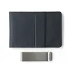 Fashion Men Wallet Credit Card Holder Thin Purse For Men Portable Bifold Clamp Male Leather Clutch Money Bag Metal Cash Clip 5
