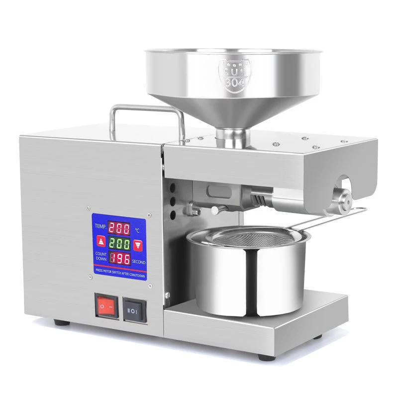 PROD 1005002489210160 Oil Press 110V/220V 610W Commercial Flaxseed
Peanut Sesame Oil Press Stainless Steel Intelligent Temperature Control
3-5Kg/H