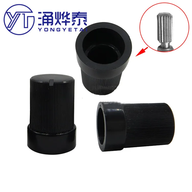 YYT 10PCS 10*15MM full plastic striped knob, internal control 6mm