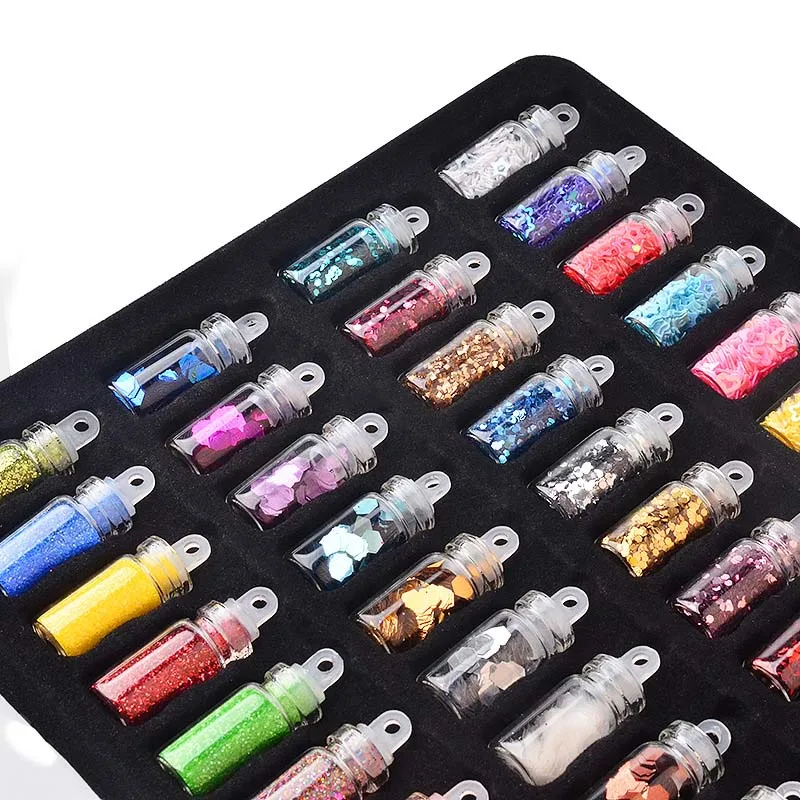 48pcs/set Nail Art Pigment Glitter Powder Set 48 Colors DIY Manicure Decorations OR88