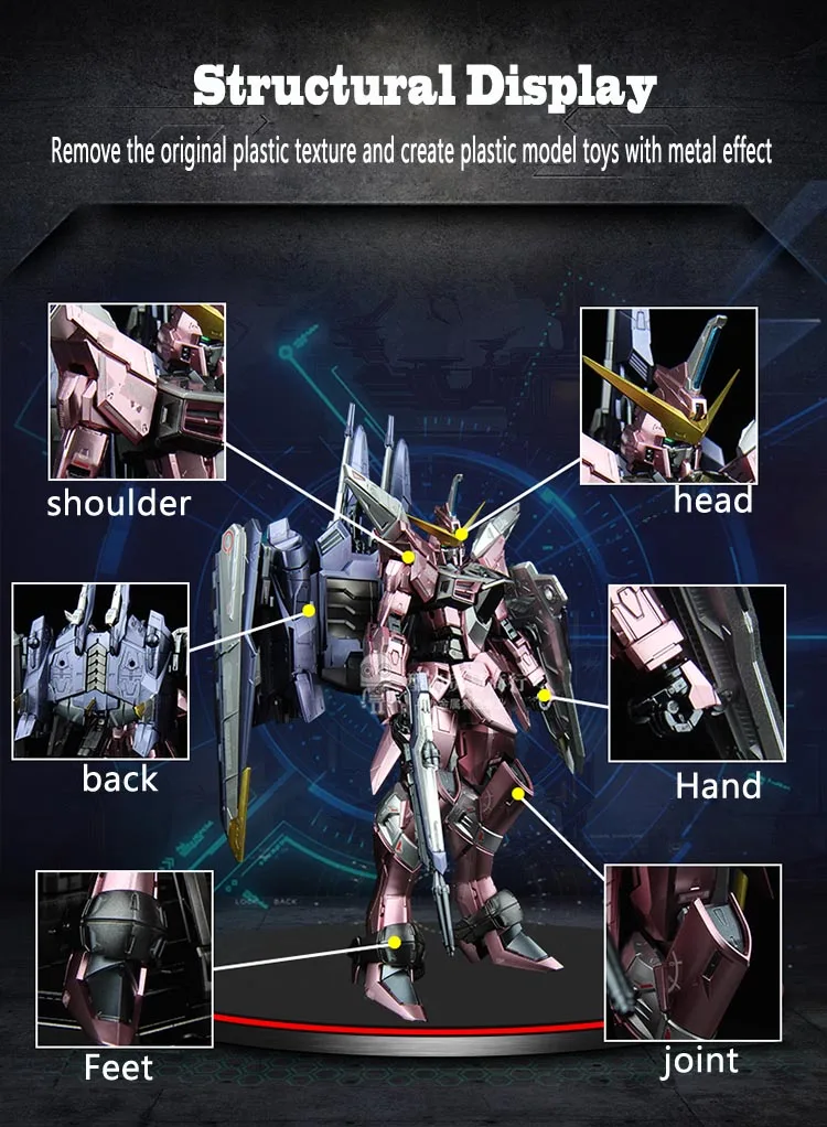 BANDAI MG 1/100 ZGMF-X19A INFINITE JUSTICE gunдамская металлическая раскраска бесконечная сборка модель подарки на день рождения Фигурки игрушки