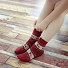 5Pairs/lot Warm Women Socks Winter Thick Cotton Socks Retro Colorful Socks Ladies Christmas Deer Gift Fashion Stripe 2022 New ► Photo 2/6