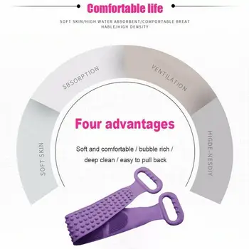 

Silicone Bath Towels Rubbing Back Mud Peeling Body Scrubber Cleaning Shower Massage Brush W1Y1 Brush Flexible Body Magic Sk Q5Q8