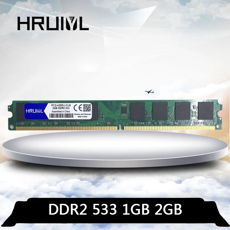 

HRUIYL DDR2 1G 2G 533MHz PC2-4200U DDR 2 1GB 2GB 533 MHz For Desktop PC DIMM PC2 4200 Memory Memoria RAM PC2 4200U