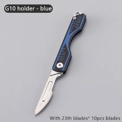 blue 23th G10 Нож складной мини-нож с EDC Складной нож острый ключ нож складной нож универсальный нож безопасность - Цвет: blue 23th