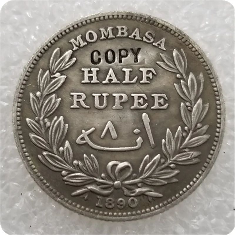 1890 Mombasa(Imperial British East Africa Company) 1/2 Rupee IBEA Coinage Copy Coin