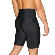 Мужские утягивающие штаны с высокой талией, шорты, сексуальные трусы с открытой промежностью, контроль тренера, подтяжки, Корректирующее белье, большие размеры S-5XL