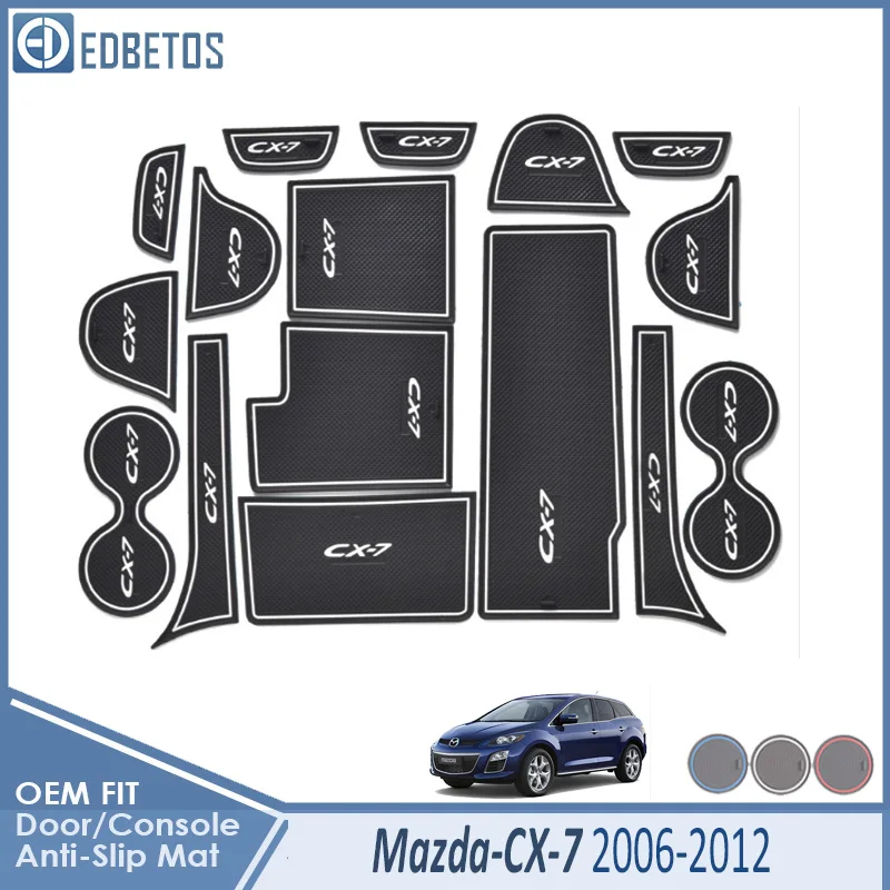 Противоскользящий коврик для Mazda CX-7 2006 2007 2008 2009 2010 2011 2012 CX7 CX 7 аксессуары затворный слот подставка анти-грязный подложки - Название цвета: CX7 06-12 White