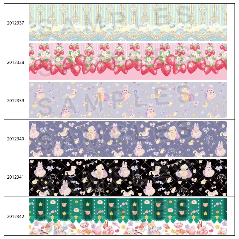 

10yds Pastel Goth Lolita принт Кролик Цветы печатная корсажная лента