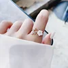 2022 New Fashion Crystal Zircon Rings Sweet Flower Leaf Butterfly Adjustable Open Rings Female Wedding Engagement Jewelry Gift ► Photo 3/6
