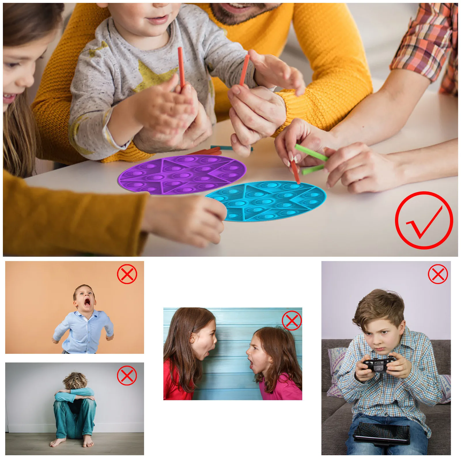 

2PC Popit Decompression Toy Adult Figet Toys for Children juguetes Antistress Fidget Sensory Toys Autism Special Needs ìž¥ë‚œê° Ø§Ù„Ø¹Ø§Ø¨