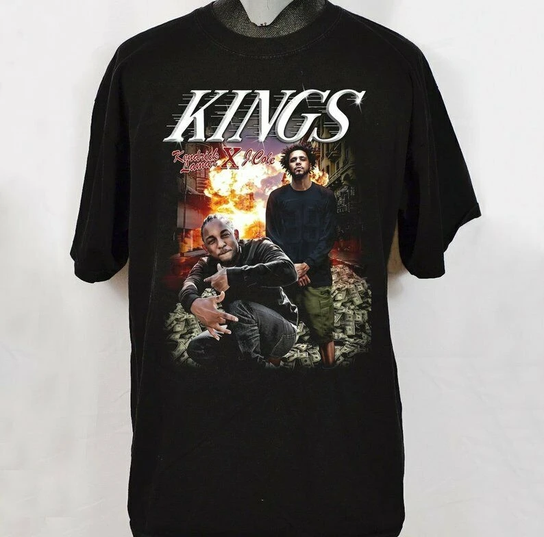 J Cole X Kendrick Lamar T-Shirt - Dreamville Shirt TDE Vintage Short Sleeves Cotton Free Shipping | Мужская одежда