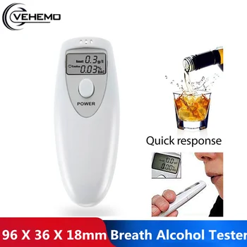 

White Breath Alcohol Tester Breath Tester Breathalyser Professional Alcohol Tester for Highly Sensitive