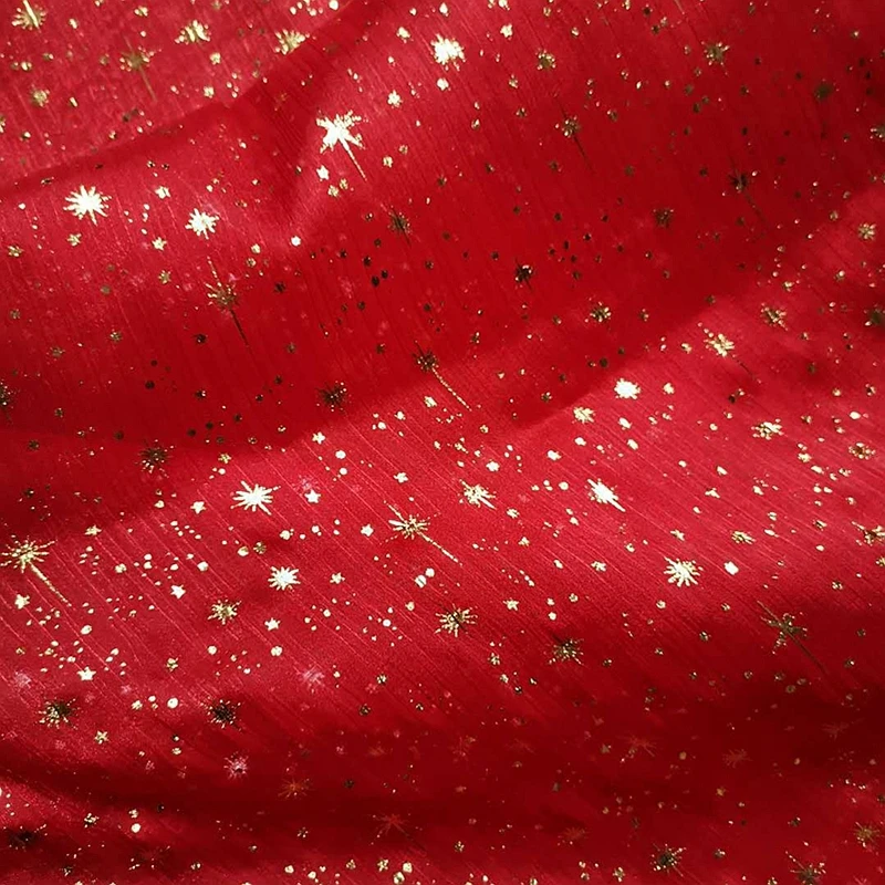 Рождественская органза блестящая ткань бронзовая тюль ткань платье для женщин украшение дома аксессуары 45*150 см/шт TJ0323-1