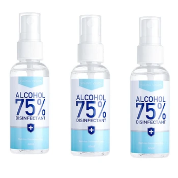 

3Pcs 60Ml Disposable Hand Cleaner Spray 75% Gel Alcohol Spray Disinfectant Liquid Hand Cleaner Portable for Home