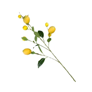 

Artificial Lemon Branches Fake Simulation Lemon Tree Plants for Flower Arrangement Home Garden Decoration