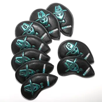 

Golf iron head covers set Club Iron headcover Aliennana Golf iron club cover Gothic Cool Blue Aliennana 9pcs/set