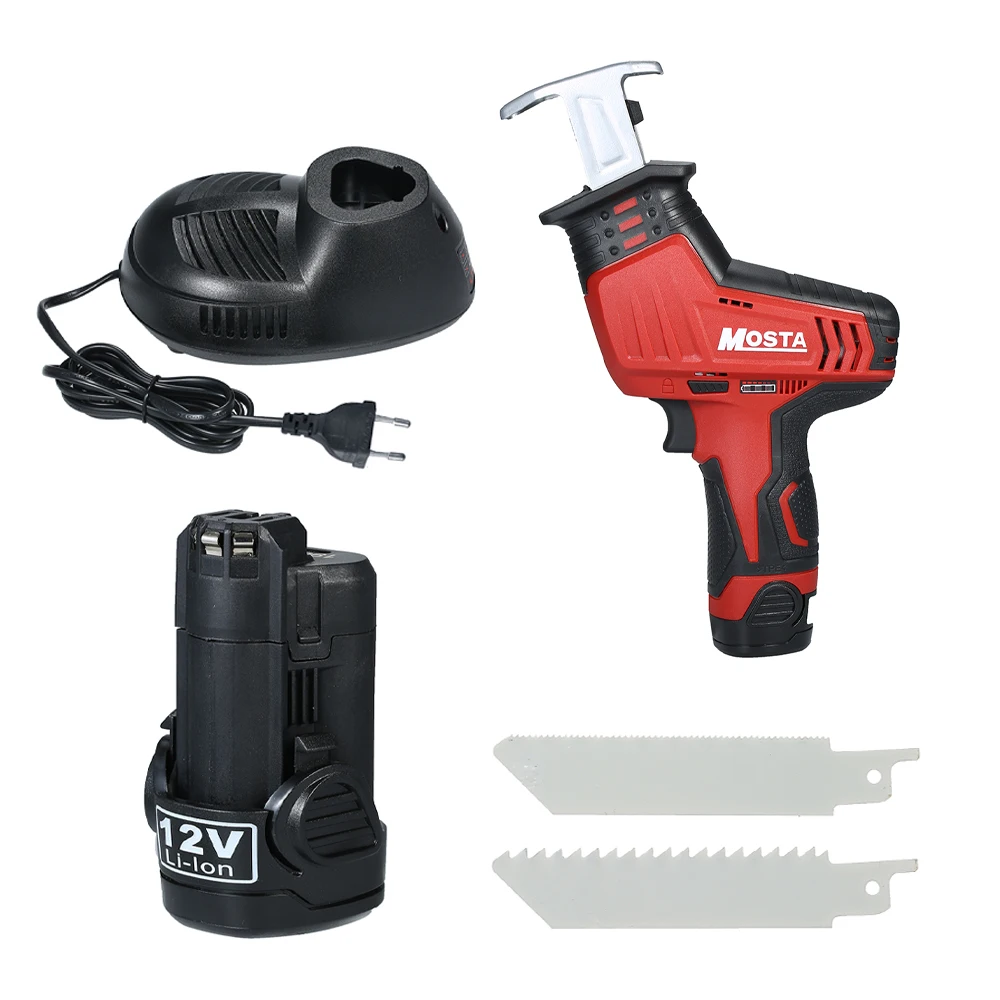 

MOSTA 12V 180W Electric Saw Cordless Portable Saw Reciprocating Saw 3000rpm Charging Rechargeable 1500mAh Li-ion Lithium Battery