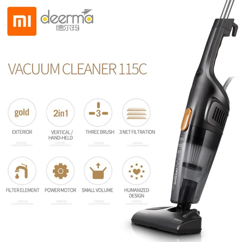 

XIAOMI Deerma Portable 2 In 1 Handheld Vacuum Cleaner Cyclone Filter Carpet Dust Collector Strong Suction Dust Collector xiaomi