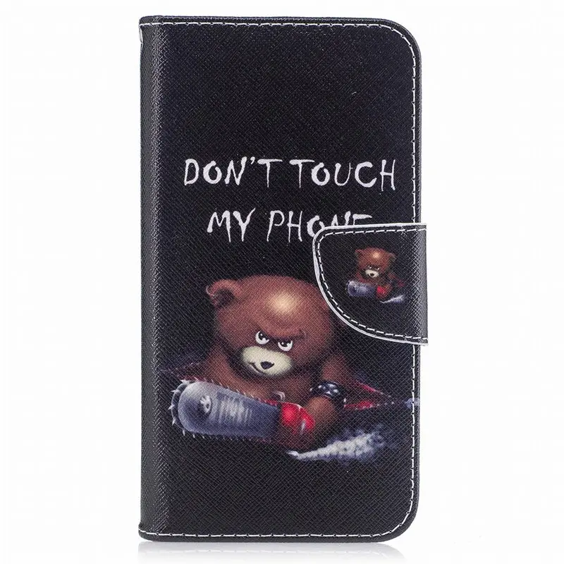 Для samsung Galaxy j3 j5 Prime J2 Pro Xcover4 A750 Note 8 9 j1 Модный чехол-кошелек с откидной крышкой для милой девочки с подсолнухом P07Z - Цвет: Little Bear