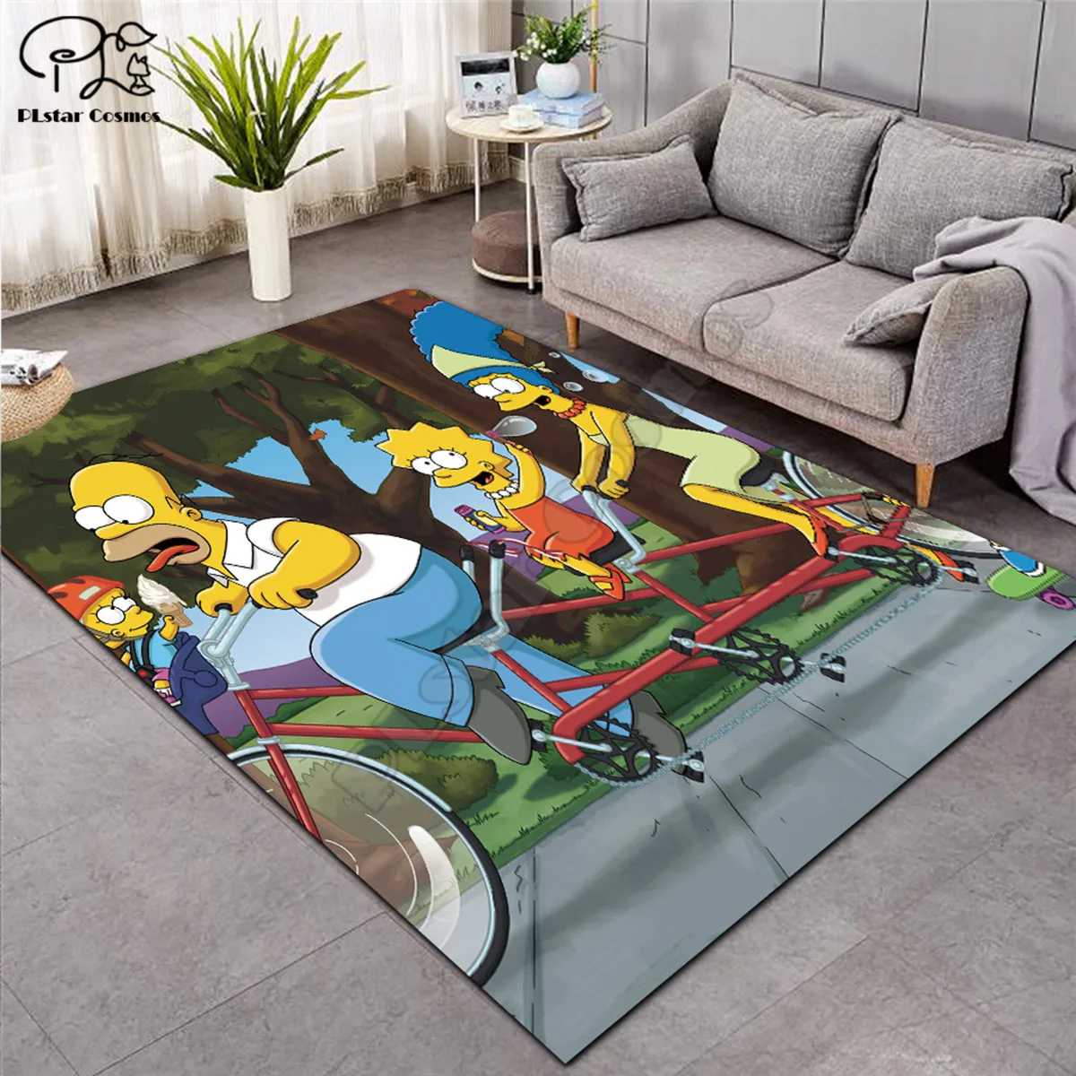 

Simpsons Carpet Square Anti-Skid Area Floor Mat 3D Rug Non-slip Mat Dining Room Living Soft Carpet Kids Cartoon Game Mat 03