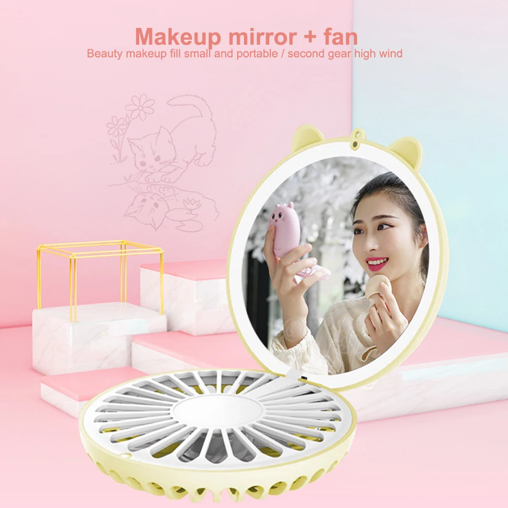 Летний кулер портативный вентилятор ручной USB перезаряжаемый Мини Складной для