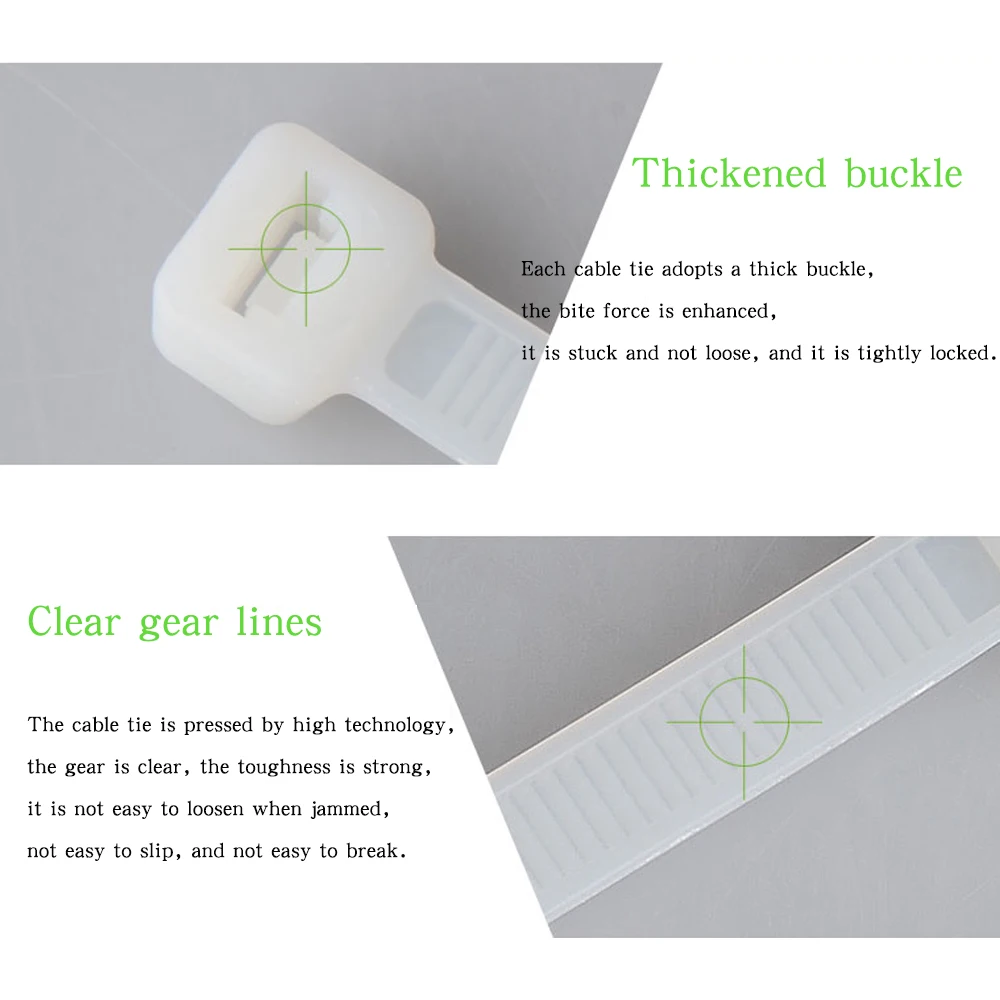 Lot De 50 Boucles Universelles En Nylon Autobloquantes Pour