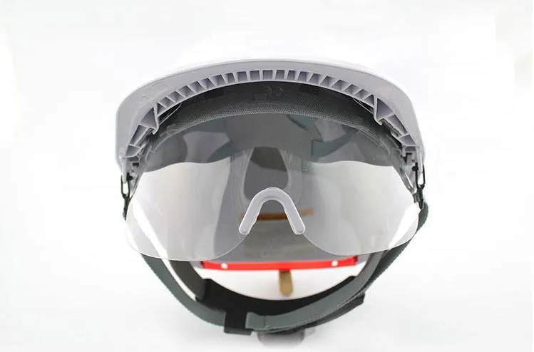 Защитный строительный шлем с защитными стеклами ABS, антиударный Флуоресцентный светильник, задний строительный деревообрабатывающий