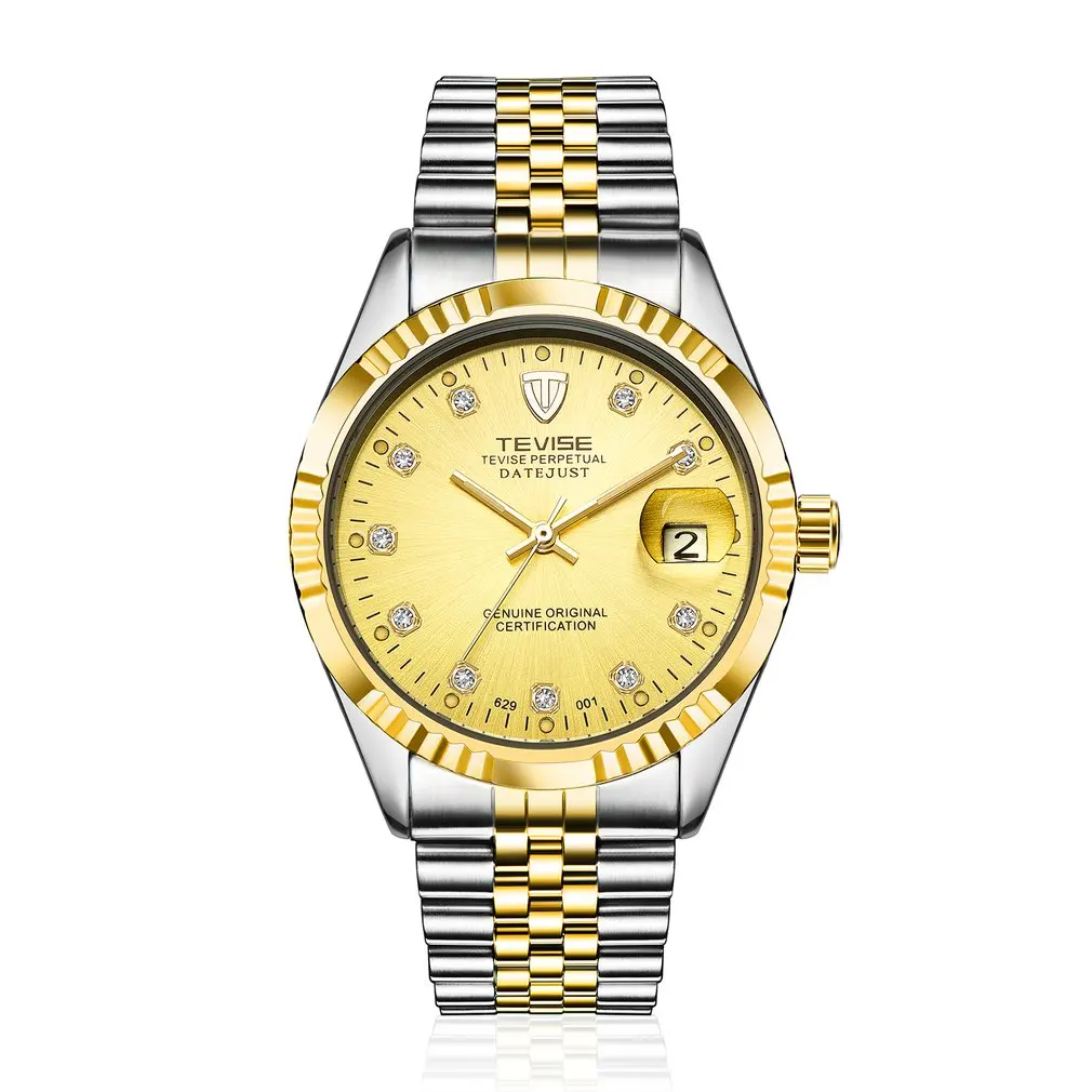 

TEVISE Watch Business Luxury Wristwatch Waterproof Semi-automatic Mechanical Calendar Watch Luminous Casual Watches