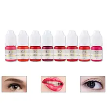 Краска для нанесения татуировки 8 мл/бутылка для бровей, губ, подводка для глаз Tattoo! полупостоянная пигментные чернила для Byebrow инструмент для макияжа