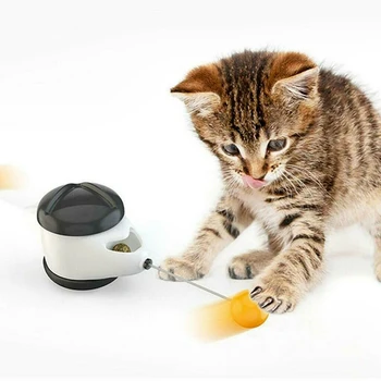 

Smart Pet Cat Toy with Wheels Automatic No Need Recharge Cat Toys Interaction with Rotating Mode