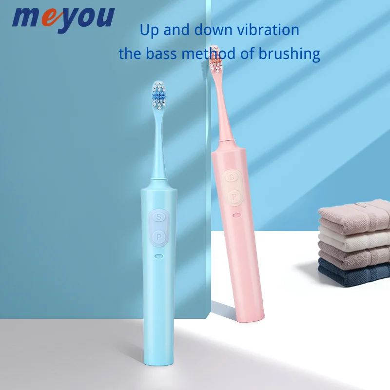 

MEYOU Ultrasonic Automatic Sonic Electric Bass Brushing Toothbrush Rechargeable Waterproof IPX7 Replacement Heads Set For Adults