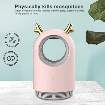

2020 Cute Antlers Mosquito Killer Lamp USB Powered 1m/2m Electric Bug Zapper Anti Mosquito Trap Light For Home Children's room