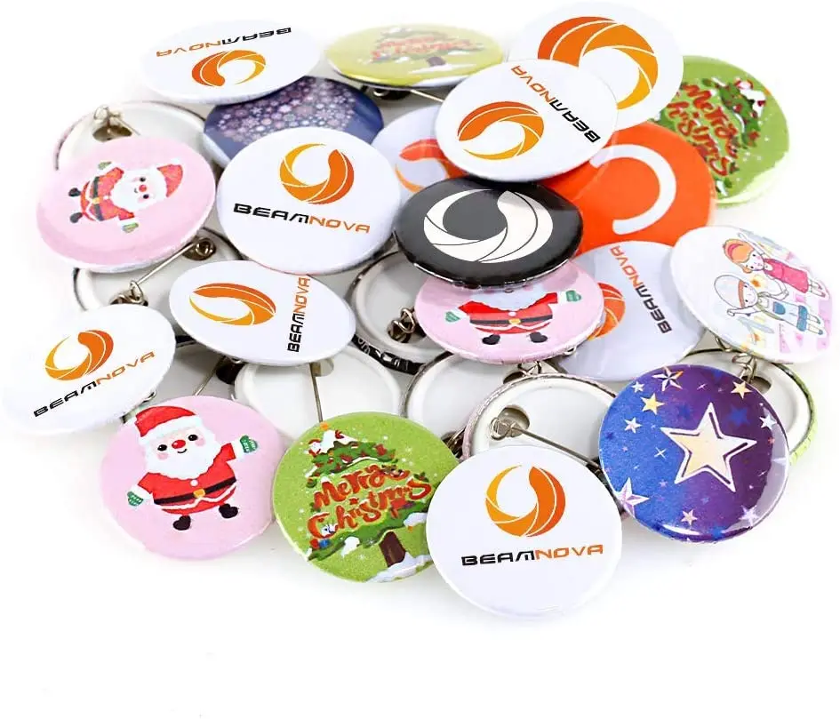 45 Pcs Sublimation Blank Pins Silver Buttons Badge Kit DIY Heat Transfer  Button With Butterfly Pin Backs For Crafts Brooch Lapel - AliExpress